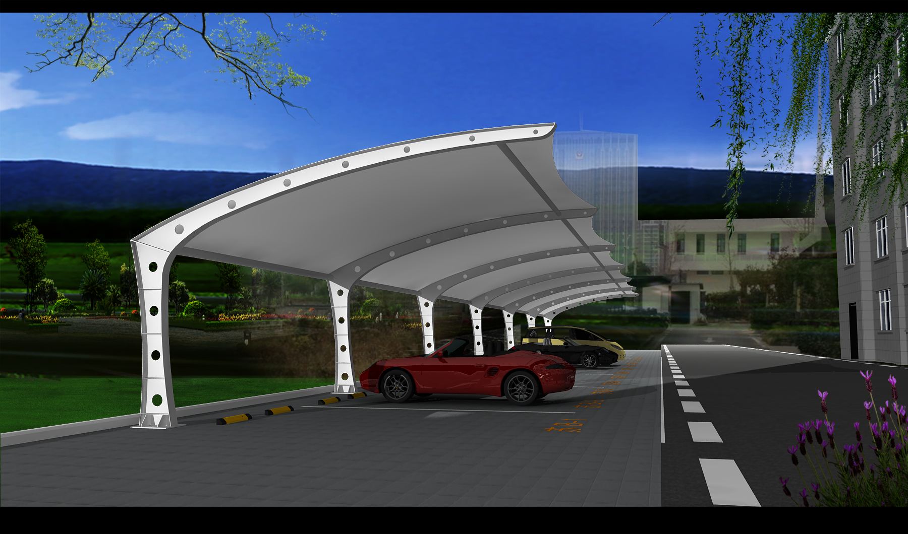 膜結(jié)構(gòu)車棚剪縫時(shí)有什么注意事項(xiàng)？