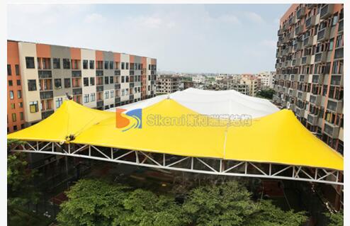 膜結(jié)構(gòu)遮陽(yáng)棚怎樣維護(hù)